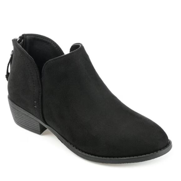 Journee Livvy Back Heel Zip Stacked Heel Booties New Size 12 - Picture 1 of 6